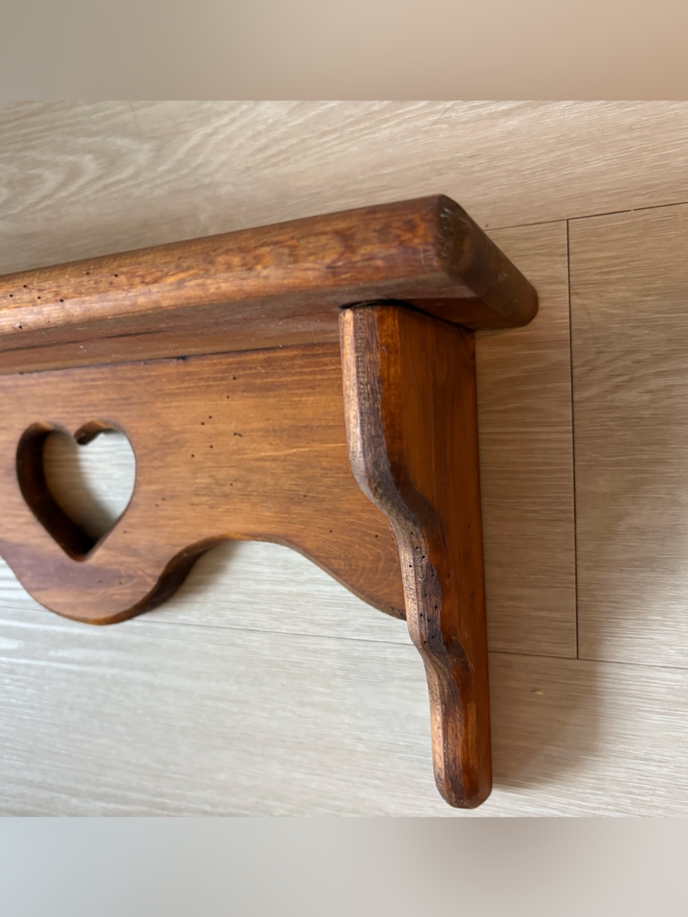 18” Cottagecore Wooden Heart Wall Shelf🤎✨ - Picture 3 of 14